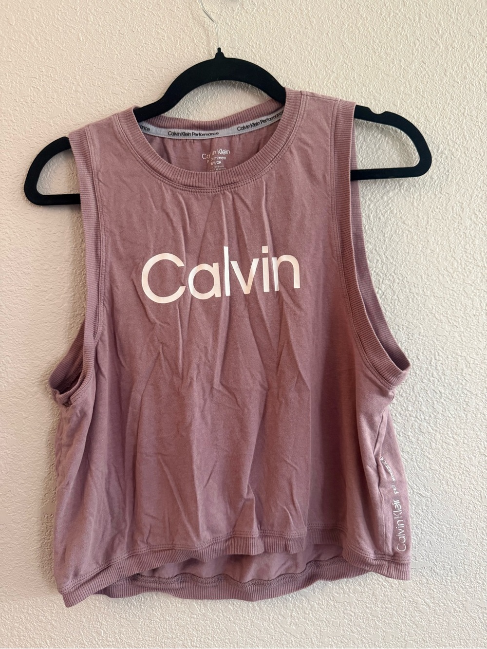 Calvin Klein Performance Dusty Mauve Logo Muscle Tee